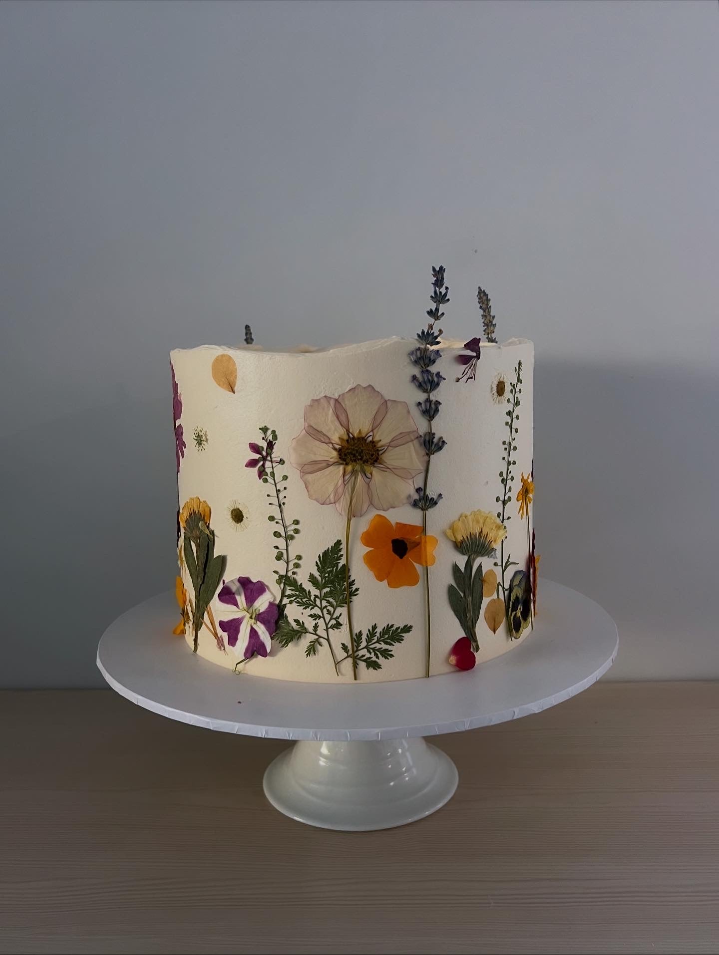 Pressed Flower Cake