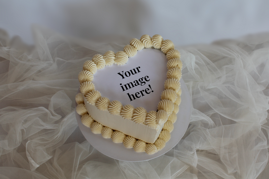 Custom Image Cake (Heart)