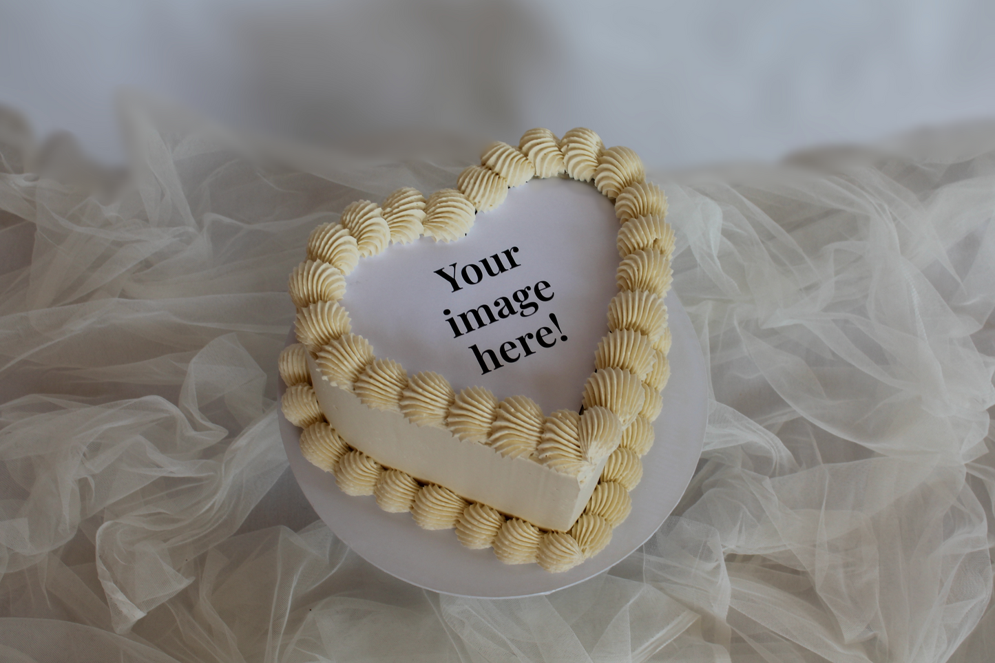 Custom Image Cake (Heart)