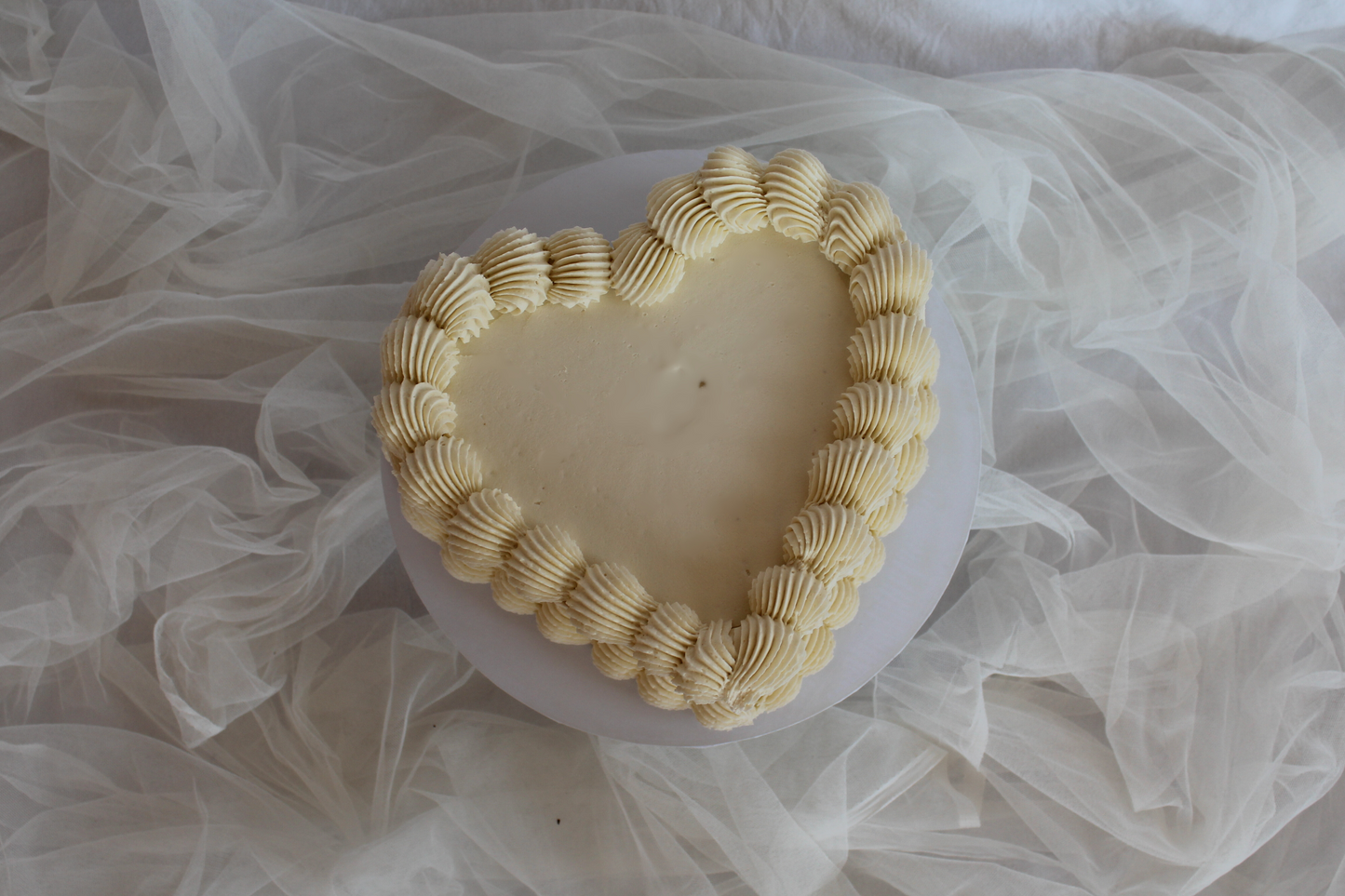 Classic Shell Border Cake (Heart)
