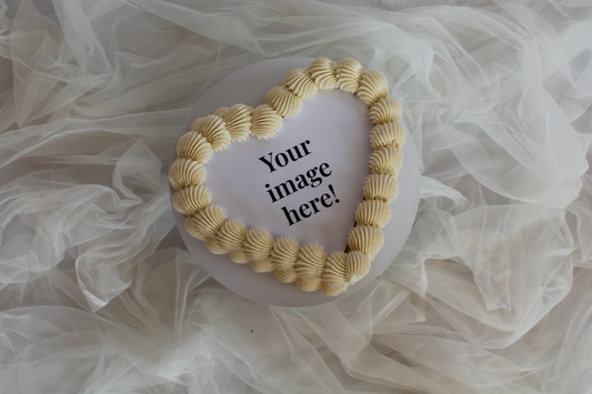 Custom Image Cake (Heart)